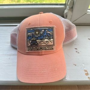 Patagonia orange trucker hat